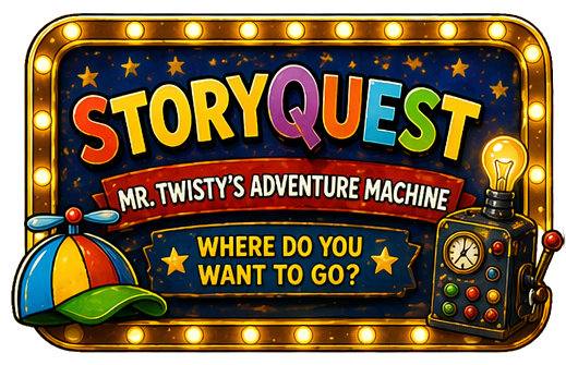 StoryQuest: Mr. Twisty's Adventure Machine. Where do you want to go?